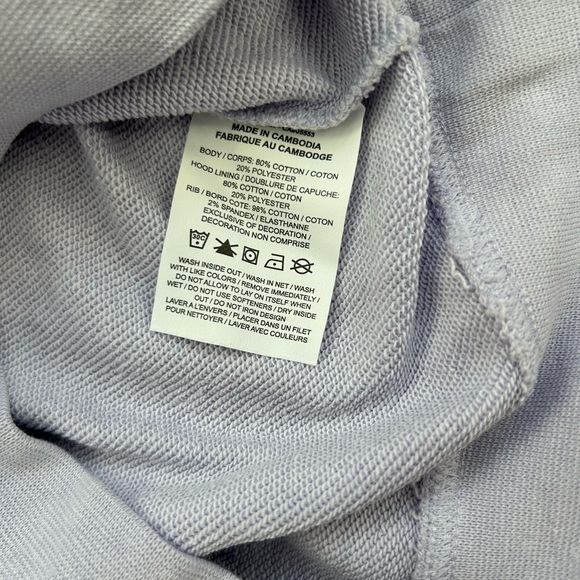 Nike Girls Cropped Cotton Hoodie Lavender Purple Sweatshirt Girls Small - Picture 4 of 6